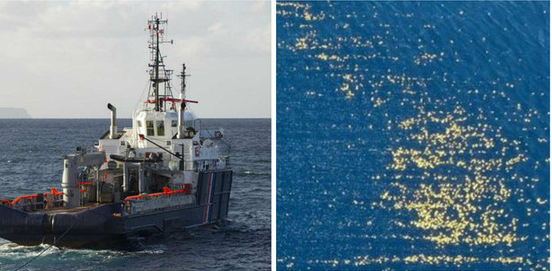 Pollution à la paraffine : un bateau de dépollution est entré en action en Corse du Sud