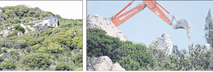 La villa Martinolle à Bonifacio en cours de démolition