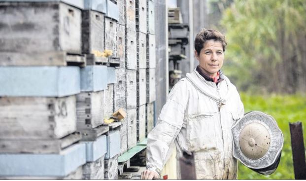 Gabrielle Santini, aux petits soins pour ses abeilles