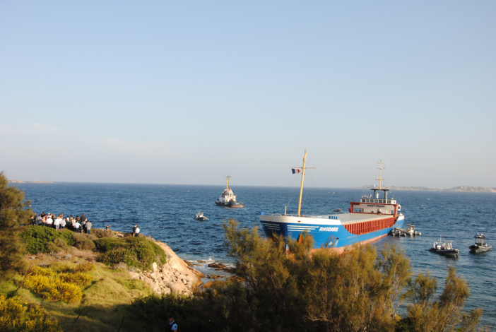Echouement du RHODANUS dans la Réserve Naturelle des Bouches de Bonifacio