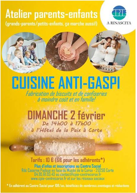 A Rinascita Organise Un Atelier Cuisine Pour Parents Et Enfants.