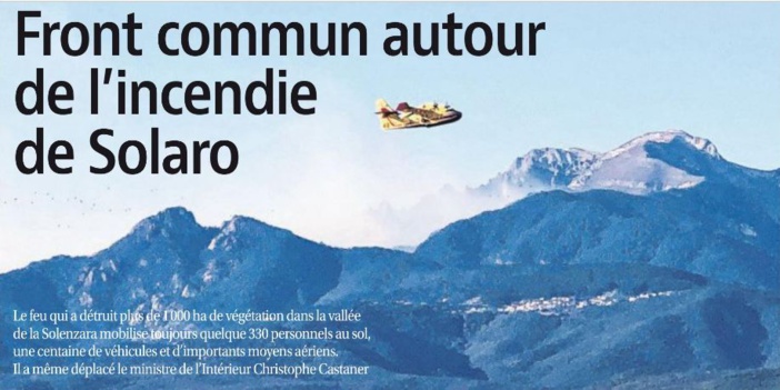 Front commun autour de l'incendie de Solaro 