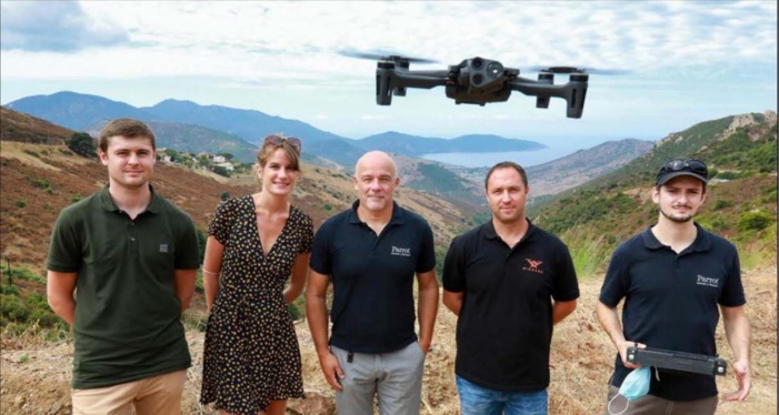 Parrot s'allie avec la start-up corse Midgard contre les feux