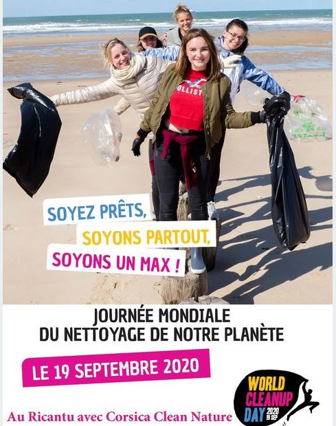 Opération de nettoyage de la plage du Ricantu