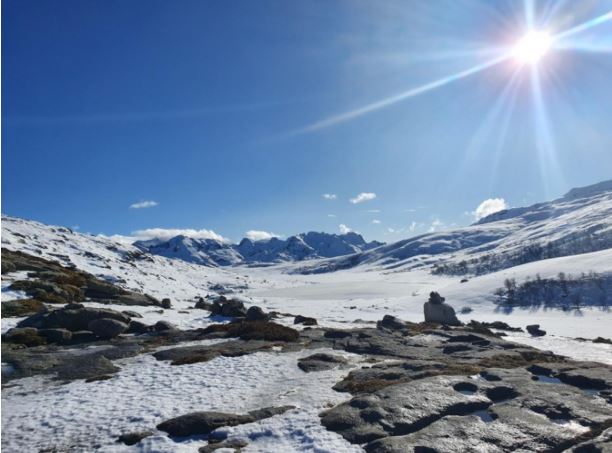 Le lac de Ninu gelé
