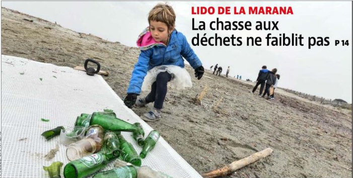LIDO DE LA MARANA  La chasse aux déchets ne faiblit pas