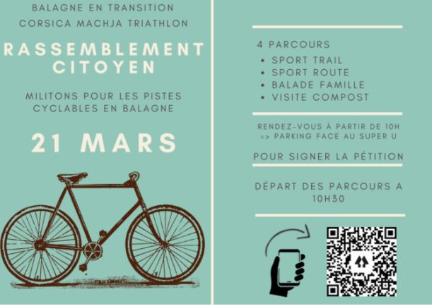 Calvi : Un rassemblement à vélo pour la création de pistes cyclables en Balagne