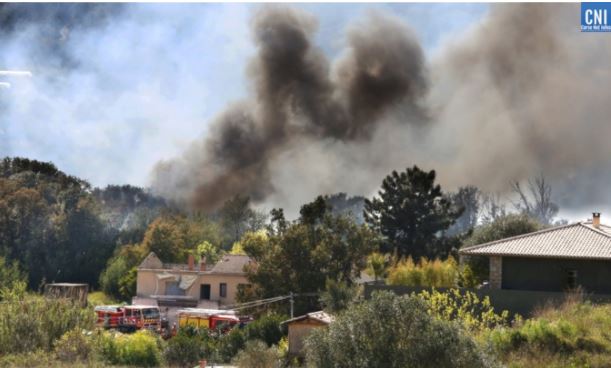 Ajaccio : 16 pompiers mobilisés pour un feu de végétation