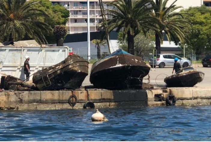 Opération de dépollution dans le port d'Ajaccio