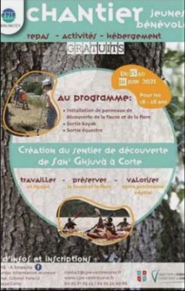 CORTI  CPIE : Un chantier jeunes les 15 et 18 juin prochains