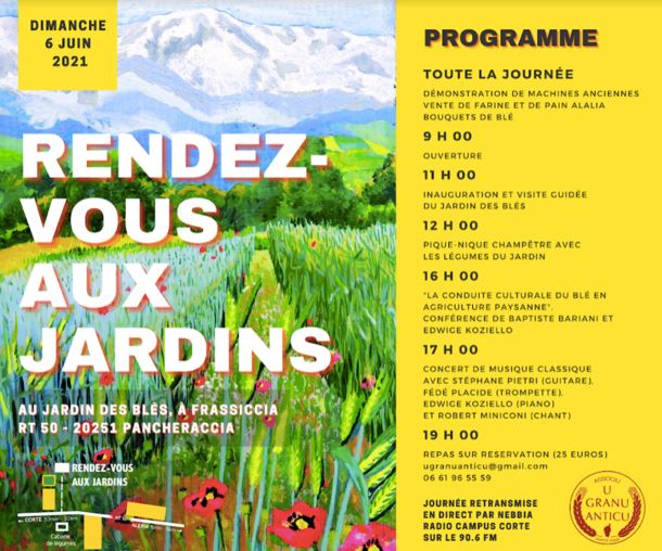 Les "Jardin des Blés" vous attendent ce dimanche 6 juin à Frassiccia  
