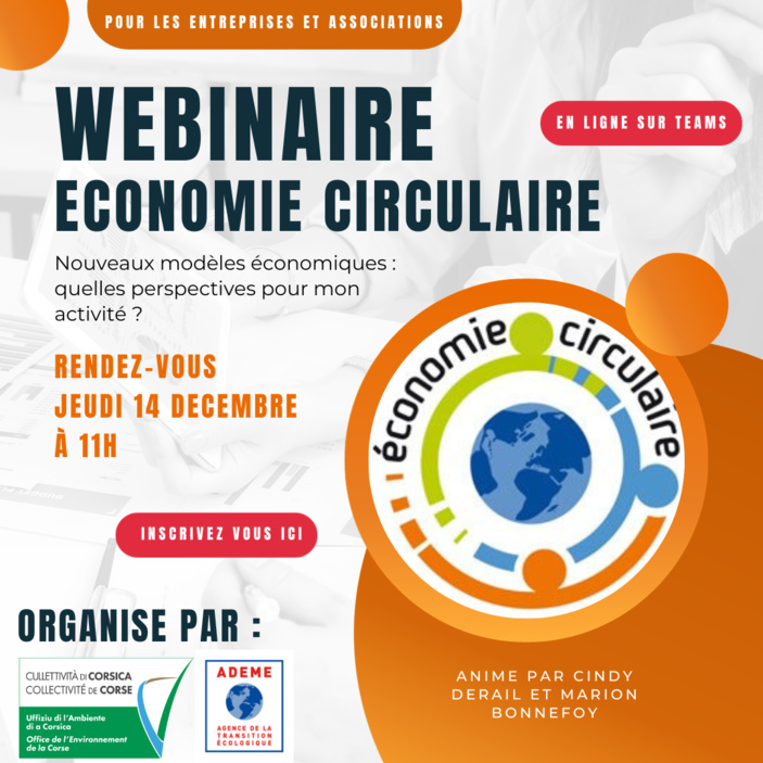 Webinaire « Economie Circulaire » à destination des entreprises et des associations Webinaire « Economie Circulaire » à destination des entreprises et des associations