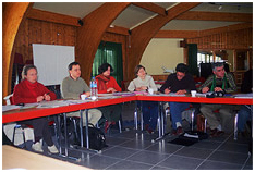 Les équipes des différents pôles relais réunis pour une réunion interpôle