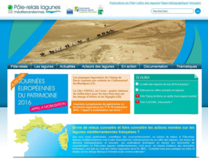 Aperçu du site web du pôle lagunes