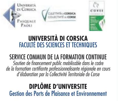 Diplôme d'Université : Gestion des Ports de Plaisance et Environnement