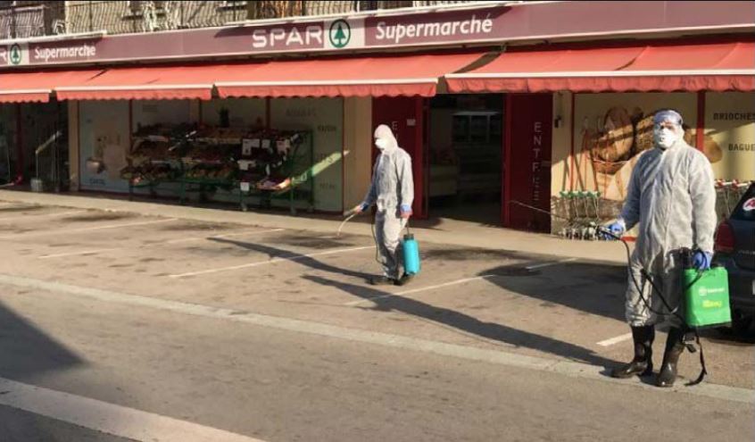 Opération de désinfection à Figari