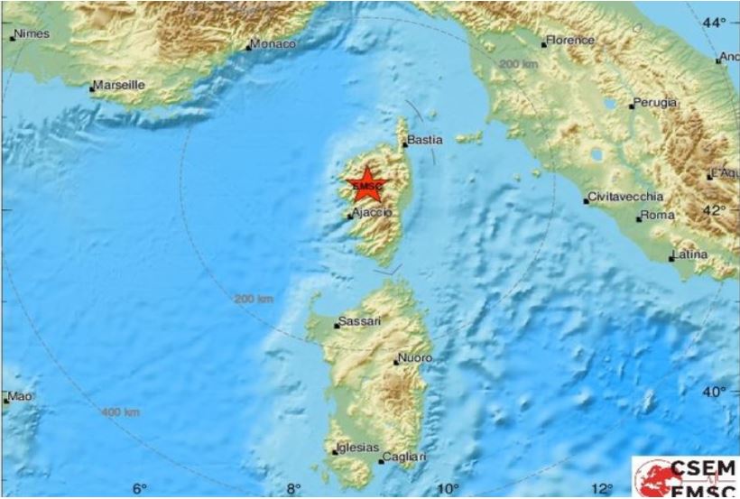 Un faible séisme enregistré en Corse