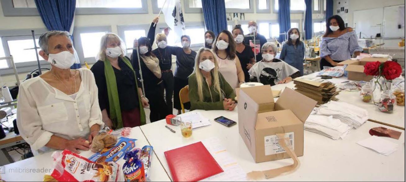 Fabrication de masques dans les ateliers du lycée de Montesoro