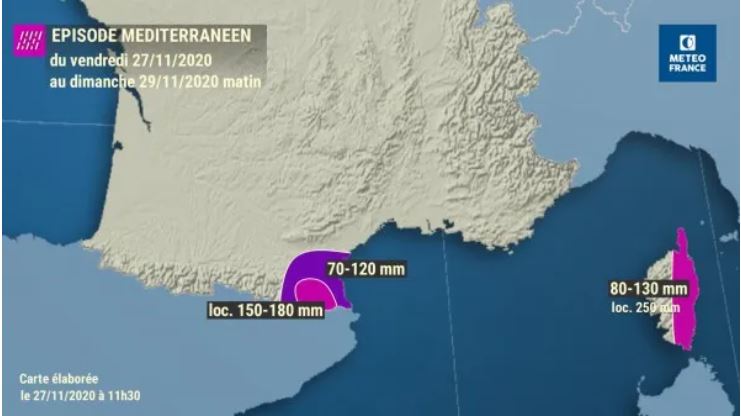 Episode méditerranéen : la Corse placée en alerte orages et pluie-inondation