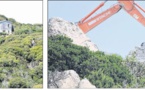 La villa Martinolle à Bonifacio en cours de démolition