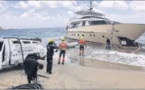 Le yacht qui a frappé l'îlot des Moines dans l'attente d'être déplacé