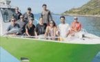 Jolie rencontre d'amoureux des mers au large des Sanguinaires
