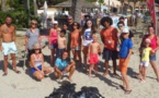 A GHISUNACCIA Des vacanciers au chevet de  la plage avant de quitter l'île