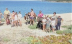 ULMETU  I mulateri et Terra d'Avenne à pied d'oeuvre sur la plage de Campiteddu