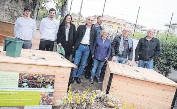 Composteur partagé installé résidence Casa Vechja à Calvi