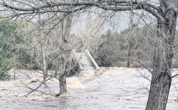 Le Rizzanese et le Taravo en crue, débordements et inondations en plaine