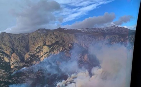 Reprise de l'incendie en Corse-du-Sud : le village de Sari et le hameau de Togna confinés