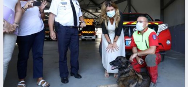 Marlène Schiappa au service d'incendie et de secours de Corse-du-Sud : "l’engagement citoyen passe par le temps donné aux autres" 